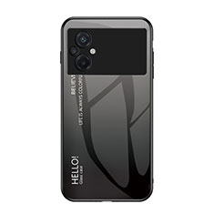 Silikon Schutzhülle Rahmen Tasche Hülle Spiegel Farbverlauf Regenbogen LS1 für Xiaomi Poco M5 4G Dunkelgrau