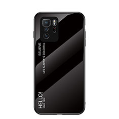 Silikon Schutzhülle Rahmen Tasche Hülle Spiegel Farbverlauf Regenbogen LS1 für Xiaomi Poco X3 GT 5G Schwarz
