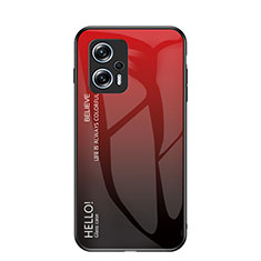 Silikon Schutzhülle Rahmen Tasche Hülle Spiegel Farbverlauf Regenbogen LS1 für Xiaomi Poco X4 GT 5G Rot
