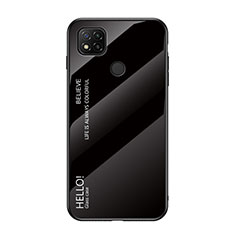 Silikon Schutzhülle Rahmen Tasche Hülle Spiegel Farbverlauf Regenbogen LS1 für Xiaomi Redmi 10A 4G Schwarz
