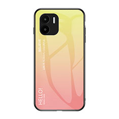 Silikon Schutzhülle Rahmen Tasche Hülle Spiegel Farbverlauf Regenbogen LS1 für Xiaomi Redmi A1 Gelb