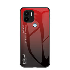 Silikon Schutzhülle Rahmen Tasche Hülle Spiegel Farbverlauf Regenbogen LS1 für Xiaomi Redmi A1 Plus Rot