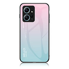 Silikon Schutzhülle Rahmen Tasche Hülle Spiegel Farbverlauf Regenbogen LS1 für Xiaomi Redmi Note 12 4G Cyan