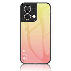 Silikon Schutzhülle Rahmen Tasche Hülle Spiegel Farbverlauf Regenbogen LS1 für Xiaomi Redmi Note 13 Pro 5G Gelb