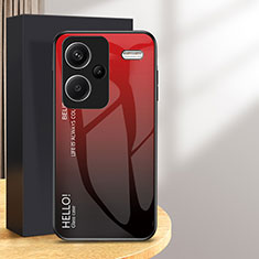 Silikon Schutzhülle Rahmen Tasche Hülle Spiegel Farbverlauf Regenbogen LS1 für Xiaomi Redmi Note 13 Pro+ Plus 5G Rot