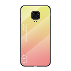 Silikon Schutzhülle Rahmen Tasche Hülle Spiegel Farbverlauf Regenbogen LS1 für Xiaomi Redmi Note 9 Pro Max Gelb