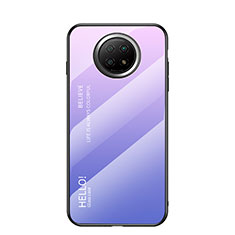 Silikon Schutzhülle Rahmen Tasche Hülle Spiegel Farbverlauf Regenbogen LS1 für Xiaomi Redmi Note 9T 5G Helles Lila