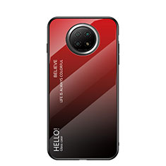 Silikon Schutzhülle Rahmen Tasche Hülle Spiegel Farbverlauf Regenbogen LS1 für Xiaomi Redmi Note 9T 5G Rot
