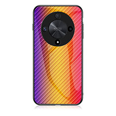 Silikon Schutzhülle Rahmen Tasche Hülle Spiegel Farbverlauf Regenbogen LS2 für Huawei Honor Magic6 Lite 5G Orange