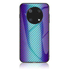 Silikon Schutzhülle Rahmen Tasche Hülle Spiegel Farbverlauf Regenbogen LS2 für Huawei Nova Y90 Blau