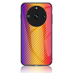 Silikon Schutzhülle Rahmen Tasche Hülle Spiegel Farbverlauf Regenbogen LS2 für Realme Narzo 60 Pro 5G Orange