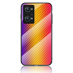 Silikon Schutzhülle Rahmen Tasche Hülle Spiegel Farbverlauf Regenbogen LS2 für Realme Q5 Pro 5G Orange