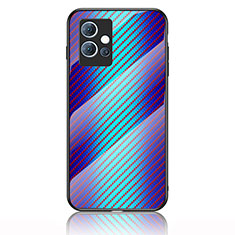 Silikon Schutzhülle Rahmen Tasche Hülle Spiegel Farbverlauf Regenbogen LS2 für Vivo iQOO Z6 5G Blau