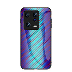 Silikon Schutzhülle Rahmen Tasche Hülle Spiegel Farbverlauf Regenbogen LS2 für Xiaomi Mi 13 5G Blau