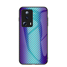 Silikon Schutzhülle Rahmen Tasche Hülle Spiegel Farbverlauf Regenbogen LS2 für Xiaomi Mi 13 Lite 5G Blau