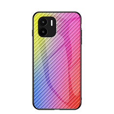 Silikon Schutzhülle Rahmen Tasche Hülle Spiegel Farbverlauf Regenbogen LS2 für Xiaomi Poco C50 Rosa