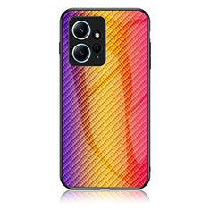 Silikon Schutzhülle Rahmen Tasche Hülle Spiegel Farbverlauf Regenbogen LS2 für Xiaomi Redmi Note 12 4G Orange