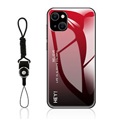 Silikon Schutzhülle Rahmen Tasche Hülle Spiegel Farbverlauf Regenbogen M01 für Apple iPhone 13 Mini Rot