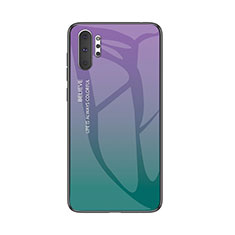 Silikon Schutzhülle Rahmen Tasche Hülle Spiegel Farbverlauf Regenbogen M01 für Samsung Galaxy Note 10 Plus Plusfarbig