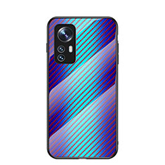 Silikon Schutzhülle Rahmen Tasche Hülle Spiegel Farbverlauf Regenbogen M01 für Xiaomi Mi 12S 5G Blau