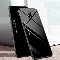 Silikon Schutzhülle Rahmen Tasche Hülle Spiegel Farbverlauf Regenbogen M01 für Xiaomi Redmi 8A Schwarz
