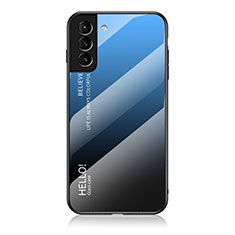 Silikon Schutzhülle Rahmen Tasche Hülle Spiegel Farbverlauf Regenbogen M02 für Samsung Galaxy S21 FE 5G Blau