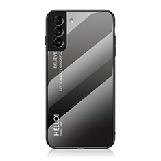 Silikon Schutzhülle Rahmen Tasche Hülle Spiegel Farbverlauf Regenbogen M02 für Samsung Galaxy S21 FE 5G Grau