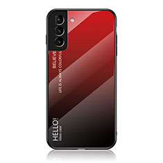 Silikon Schutzhülle Rahmen Tasche Hülle Spiegel Farbverlauf Regenbogen M02 für Samsung Galaxy S21 FE 5G Rot