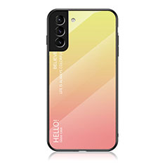 Silikon Schutzhülle Rahmen Tasche Hülle Spiegel Farbverlauf Regenbogen M02 für Samsung Galaxy S22 Plus 5G Orange