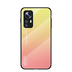 Silikon Schutzhülle Rahmen Tasche Hülle Spiegel Farbverlauf Regenbogen M02 für Xiaomi Mi 12 Pro 5G Orange