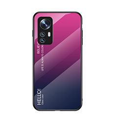 Silikon Schutzhülle Rahmen Tasche Hülle Spiegel Farbverlauf Regenbogen M02 für Xiaomi Mi 12 Pro 5G Pink