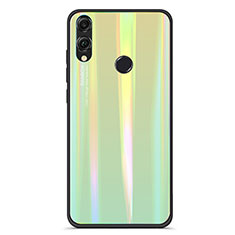 Silikon Schutzhülle Rahmen Tasche Hülle Spiegel Farbverlauf Regenbogen R01 für Huawei Honor View 10 Lite Grün