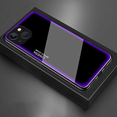 Silikon Schutzhülle Rahmen Tasche Hülle Spiegel für Apple iPhone 13 Violett