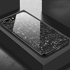 Silikon Schutzhülle Rahmen Tasche Hülle Spiegel für Apple iPhone 8 Plus Schwarz