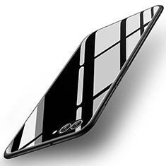 Silikon Schutzhülle Rahmen Tasche Hülle Spiegel für Huawei Nova 2S Schwarz