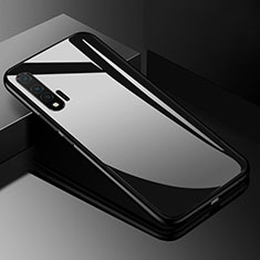 Silikon Schutzhülle Rahmen Tasche Hülle Spiegel für Huawei Nova 6 Schwarz