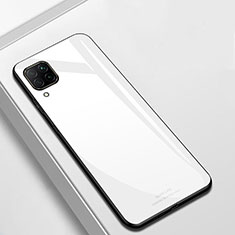 Silikon Schutzhülle Rahmen Tasche Hülle Spiegel für Huawei Nova 6 SE Weiß