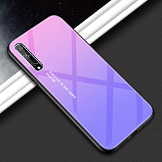 Silikon Schutzhülle Rahmen Tasche Hülle Spiegel für Huawei P smart S Violett