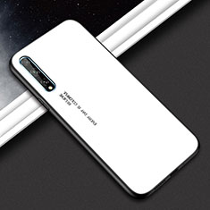 Silikon Schutzhülle Rahmen Tasche Hülle Spiegel für Huawei P smart S Weiß