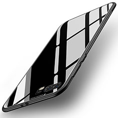 Silikon Schutzhülle Rahmen Tasche Hülle Spiegel für Huawei P10 Plus Schwarz