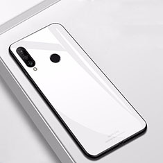 Silikon Schutzhülle Rahmen Tasche Hülle Spiegel für Huawei P30 Lite XL Weiß