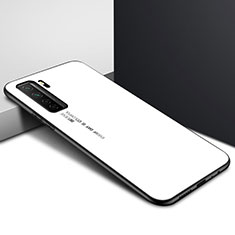 Silikon Schutzhülle Rahmen Tasche Hülle Spiegel für Huawei P40 Lite 5G Weiß