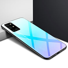 Silikon Schutzhülle Rahmen Tasche Hülle Spiegel für OnePlus 8T 5G Hellblau