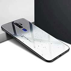 Silikon Schutzhülle Rahmen Tasche Hülle Spiegel für Oppo A5 (2020) Grau