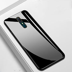 Silikon Schutzhülle Rahmen Tasche Hülle Spiegel für Oppo A9X Schwarz