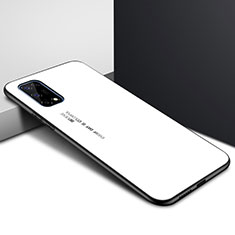 Silikon Schutzhülle Rahmen Tasche Hülle Spiegel für Realme V15 5G Weiß