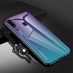 Silikon Schutzhülle Rahmen Tasche Hülle Spiegel für Samsung Galaxy A20s Violett