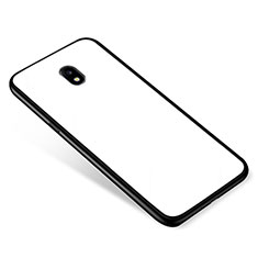 Silikon Schutzhülle Rahmen Tasche Hülle Spiegel für Samsung Galaxy J5 (2017) Duos J530F Weiß
