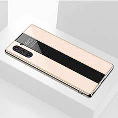 Silikon Schutzhülle Rahmen Tasche Hülle Spiegel für Samsung Galaxy Note 10 Gold