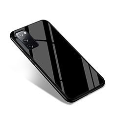 Silikon Schutzhülle Rahmen Tasche Hülle Spiegel für Samsung Galaxy S20 FE 4G Schwarz
